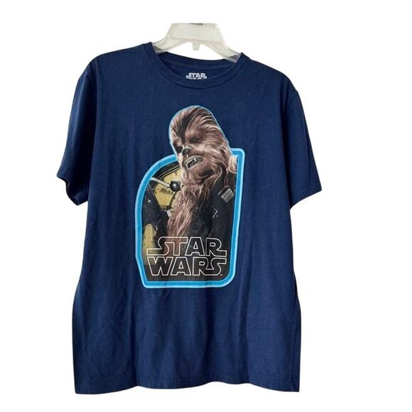 Star Wars Chewbacca Graphic Tee Navy Blue Men’s L - Picture 1 of 8